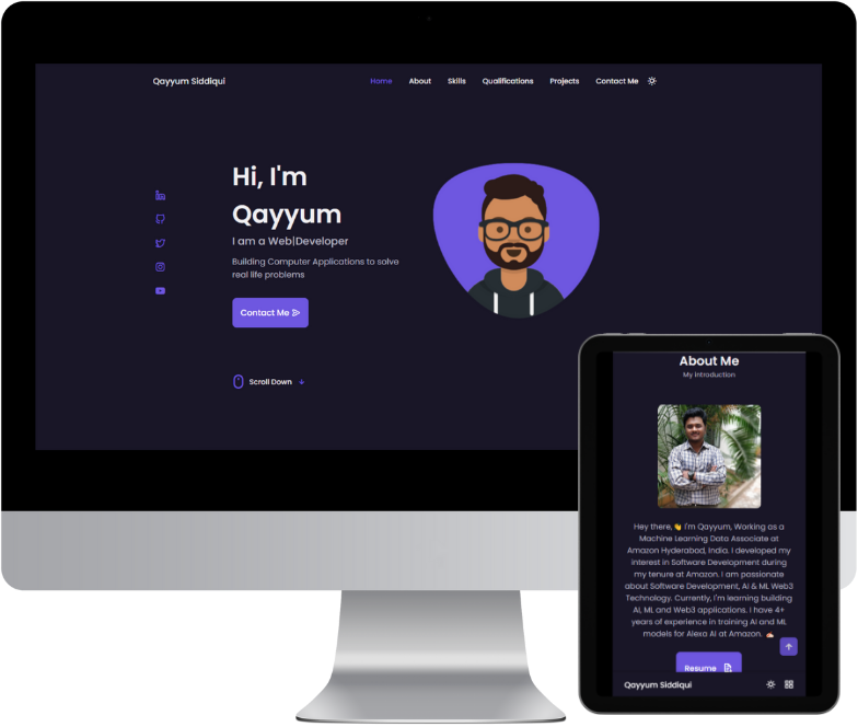 Personal Portfolio Website screenshot